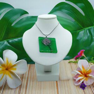 Colorful Spring festival jewelry Abstract flower handmade pendant necklace